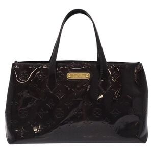 Louis Vuitton Wilshire Handbag Monogram Vernis Burgundy Patent_Leather Bag